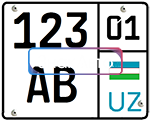 Узбекские квадратные номера мотоцикл и мото технику