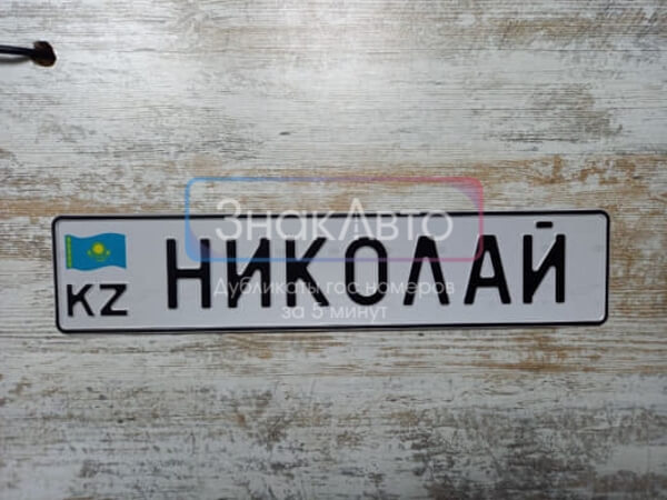 Пример сувенирных номеров Казахстана