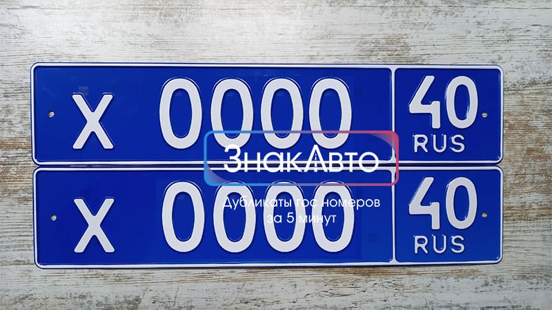 Дубликаты синих Чеченских полицейских номеров МВД на машину Чечни